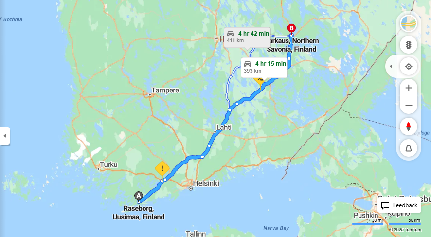 Raseborgista Varkauteen - Etaisyys, Ajon, Liikkumisen ja Matkustamisvaihtoehdot