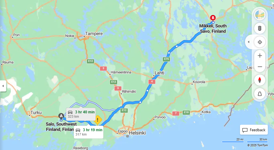 Salo - Mikkeli: Etaisyys, Ajo, Kuljetus ja Matkustusvaihtoehdot