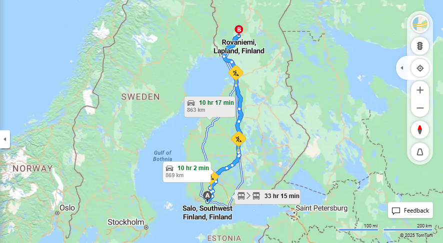 Salo-Tampere - Matka, Ajomatka, Kuljetus ja Matkustusvaihtoehdot