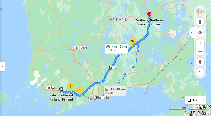 Salosta Varkauteen - Etaisyys, Ajo, Kuljetus ja Matkustusvaihtoehdot