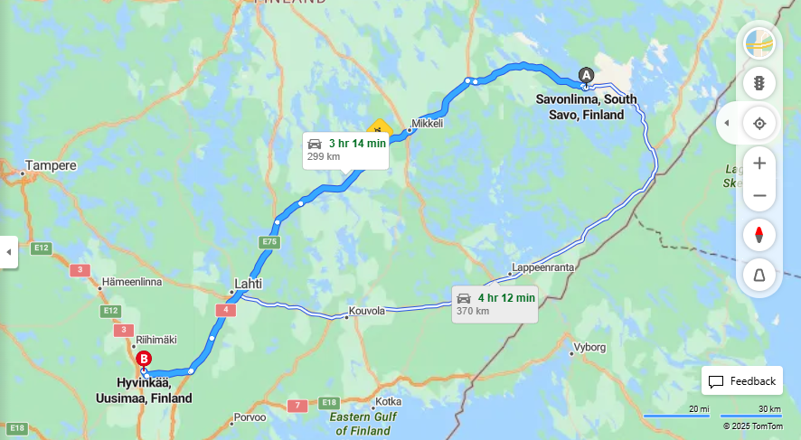 Savonlinnasta Hyvinkaalle - Etaisyys, Ajo, Liikenne ja Matkustusvaihtoehdot