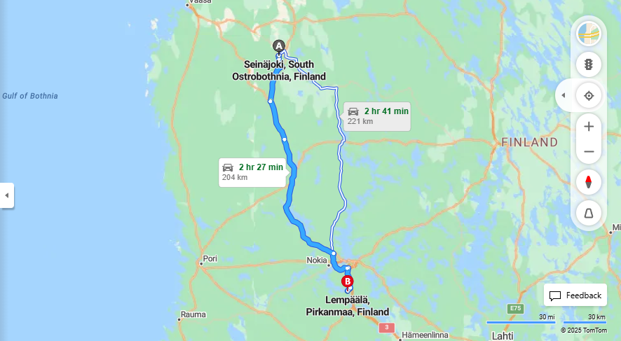 Seinajoelta Lempaalaan - Etaisyys, Ajo, Kuljetus ja Matkustusvaihtoehdot