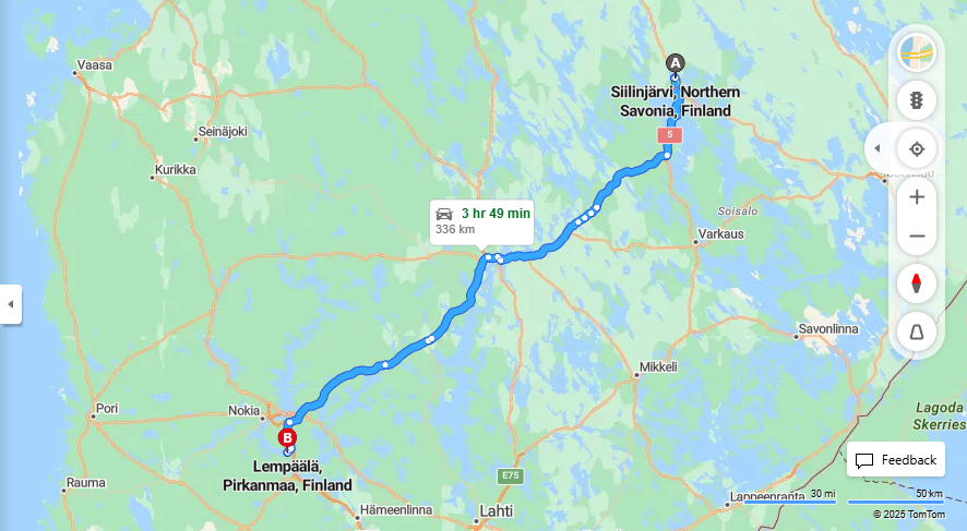 Siilinjarvelta Lempaalaan - Etaisyys, Ajo, Kuljetus ja Matkustusvaihtoehdot