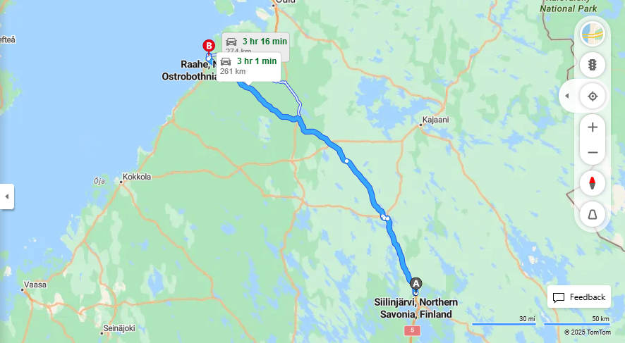 Siilinjarvi - Raahe: Etaisyys, Ajo, Liikkumistavat ja Matkustusvaihtoehdot