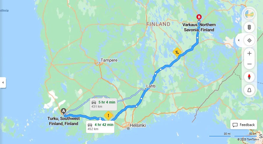 Turku - Varkaus: Matka, Ajo, Kuljetus ja Matkustusvaihtoehdot