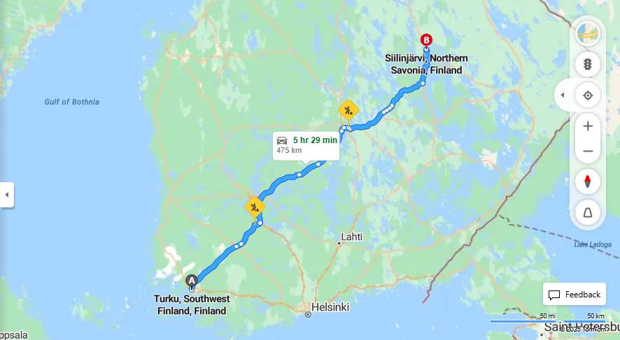 Turusta Siilinjarvelle - Etaisyys, Ajo, Kuljetus ja Matkustusvaihtoehdot