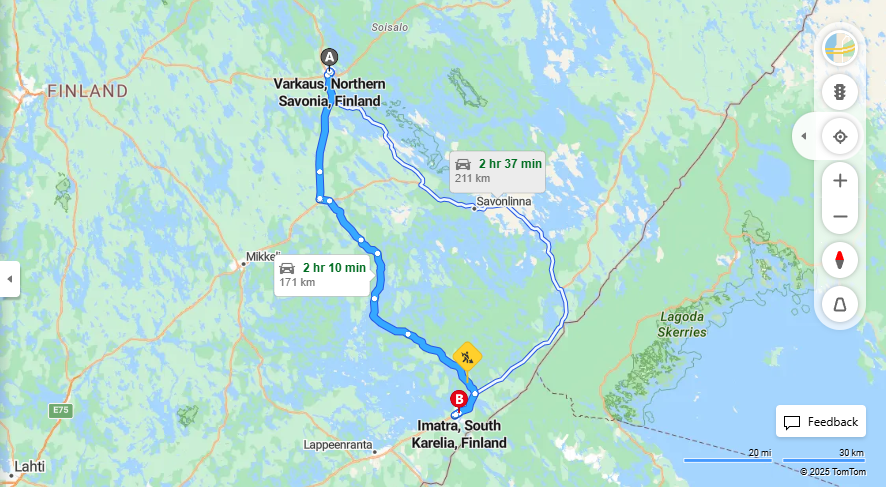 Varkaudesta Imatralle - Etaisyys, Ajo, Kuljetus ja Matkustusvaihtoehdot