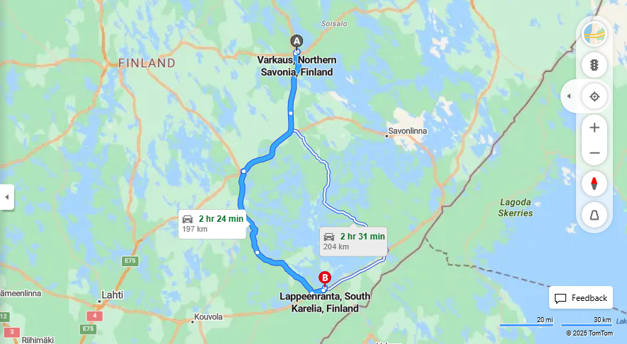 Varkaudesta Lappeenrantaan - Etaisyys, Ajo, Liikenne ja Matkustusvaihtoehdot