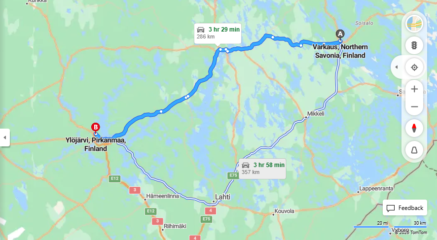 Varkaus Ylojarvelle - Etaisyys, Ajo, Kuljetus ja Matkustusvaihtoehdot